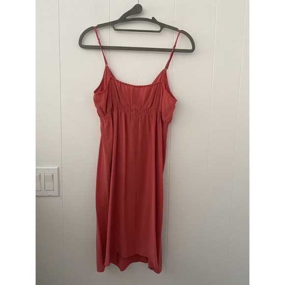 Twelfth Street by Cynthia Vincent 100% Silk Slip Dress Coral Pink Petite P - Picture 2 of 4